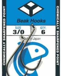Yamamoto Hi Carbon Steel Beak Hooks Black Nickel Finish (Box 100)