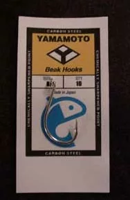 YAMAMOTO NO. 1 Beak Carbon Hook , BLACK Or NICKEL FINISH 1 YAMAMOTO NO. 1 Beak Carbon Hook , BLACK Or NICKEL FINISH