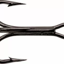Mustad Kingfish Treble Black Hooks 3599BN #1 (25 Pack) Salmon Trolling