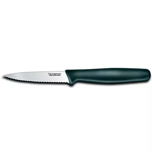 VICTORINOX Serrated Black Handle Knife 40509 1 VICTORINOX Serrated Black Handle Knife 40509