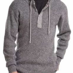 Stanfield's Men's Heavy Weight Wool Henley With Hood