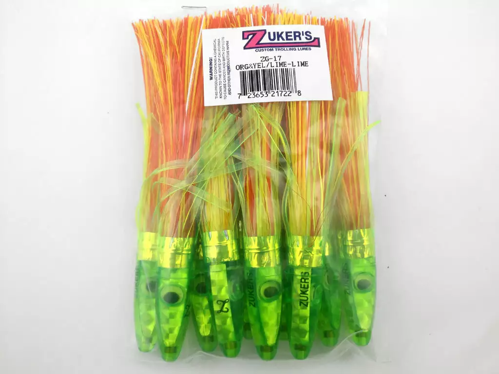 ZUKER'S Zukers Grass Series Tuna Lures 10/PKG 4 ZUKER'S Zukers Grass Series Tuna Lures 10/PKG