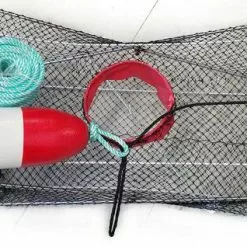 Trap Fishing Jolly Good Large Stainless Steel Prawn/Crab Trap Kit With Bait Bag + Float & Rope