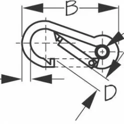 Seadog Snap Hook With Eye Insert