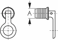 Marine Hardware SEADOG 520071-1 SNAP HANDLE DRAIN PLUG WITH RETENTION CHAIN