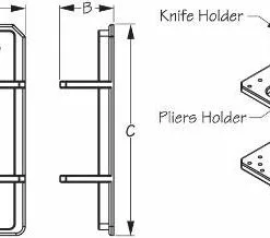 SEADOG 325925-1 NYLON KNIFE/PLIER HOLDER Marine Hardware