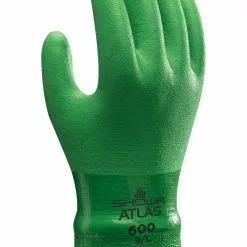 Clothing/Gloves Showa 600 PVC Knitwrist Green