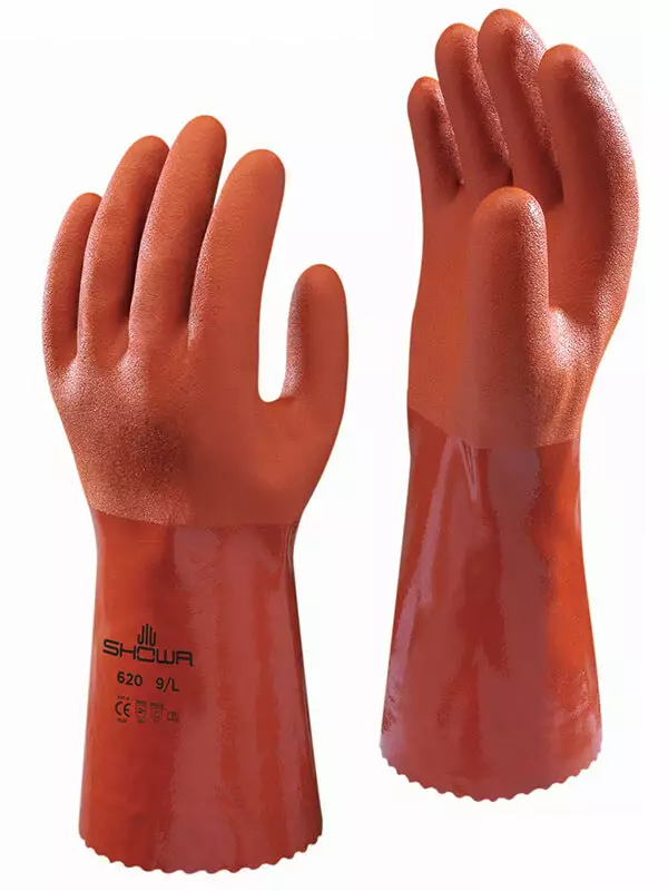 Showa 620 PVC Glove Orange 12" 1 Showa 620 PVC Glove Orange 12"