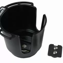 Scotty 310-BK Black Cup Holder With Bulkhead/Gunnel & Rod Holder Post Mount