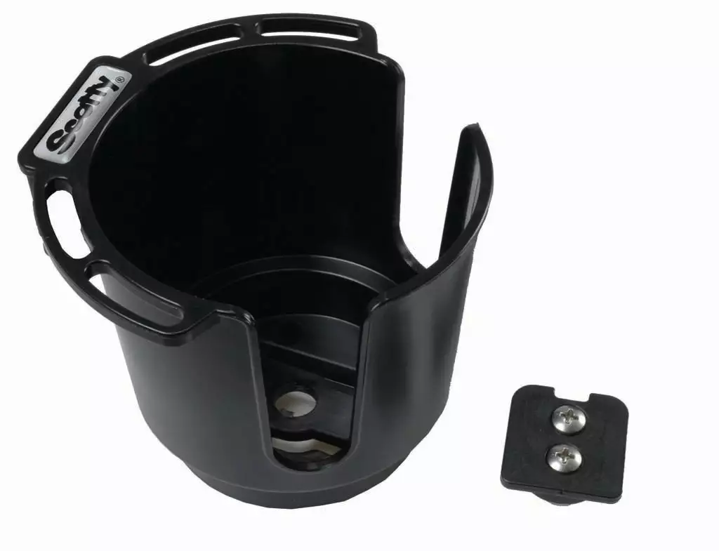 Scotty 310-BK Black Cup Holder With Bulkhead/Gunnel & Rod Holder Post Mount 1 Scotty 310-BK Black Cup Holder With Bulkhead/Gunnel & Rod Holder Post Mount