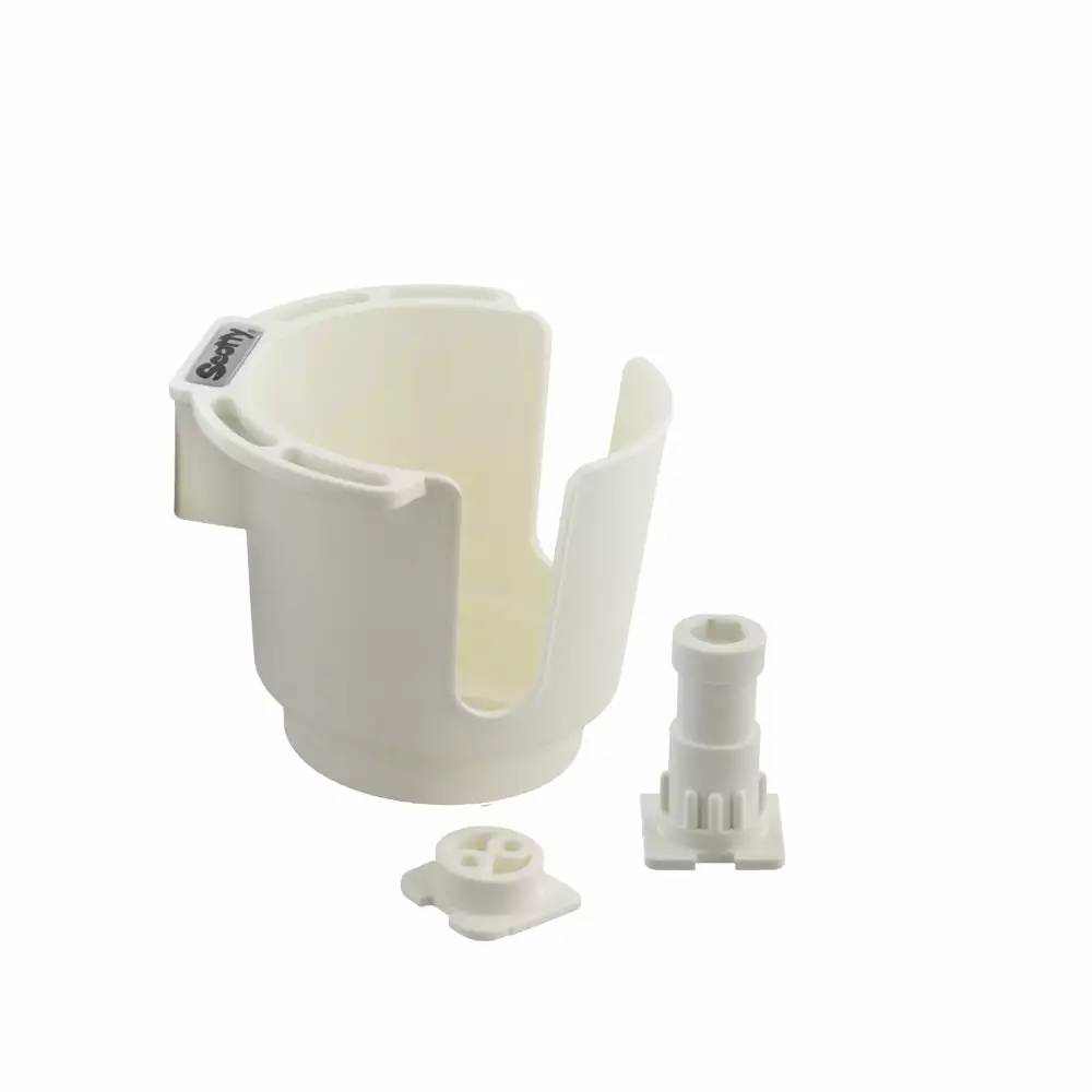 Marine Hardware Scotty 311-WH White Cup Holder With Bulkhead/Gunnel & Rod Holder Post Mount 1 Marine Hardware Scotty 311-WH White Cup Holder With Bulkhead/Gunnel & Rod Holder Post Mount