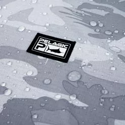 Pelagic Exo-Tech Hooded Fishing Shirt Gray Fish Camo