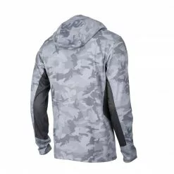Pelagic Exo-Tech Hooded Fishing Shirt Gray Fish Camo