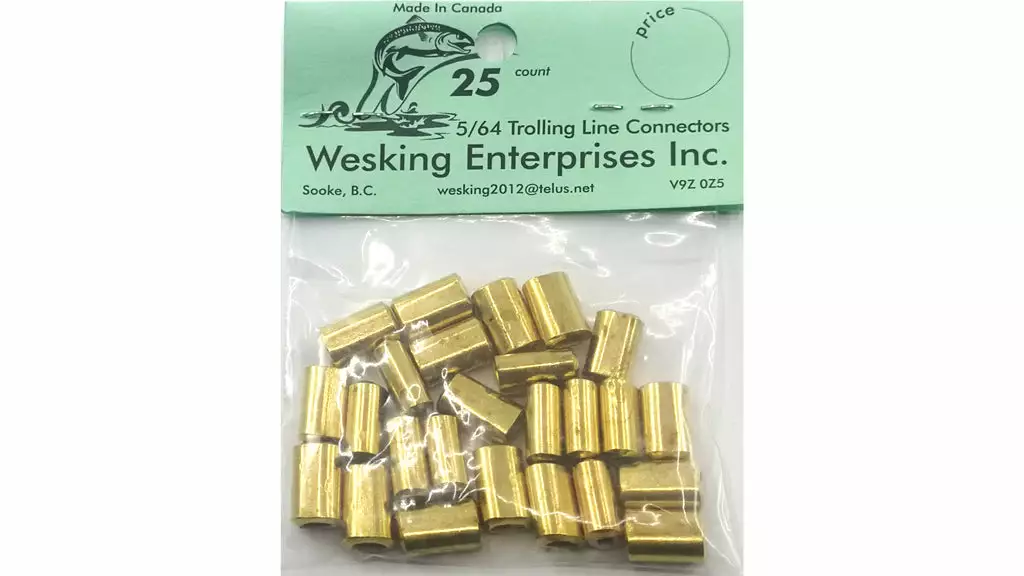 Wesking Trolling Line Connectors For 5/64" Line (25 Pack) 1 Wesking Trolling Line Connectors For 5/64" Line (25 Pack)