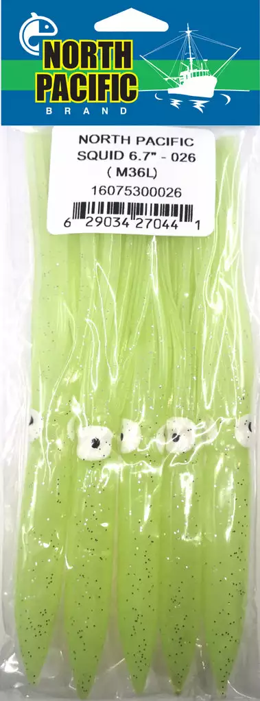 North Pacific Mack Squid 6.7" -026 ( M36L ) Hoochies 1 North Pacific Mack Squid 6.7" -026 ( M36L ) Hoochies