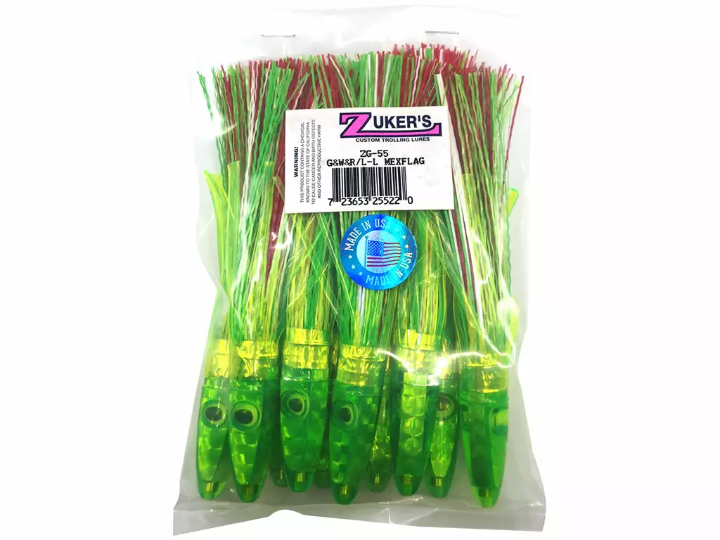 ZUKER'S Zukers Grass Series Tuna Lures 10/PKG 5 ZUKER'S Zukers Grass Series Tuna Lures 10/PKG