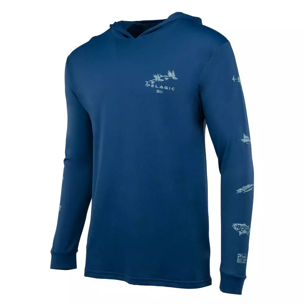 Pelagic Aquatek Hoodie Gyotaku Clothing/Gloves 1 Pelagic Aquatek Hoodie Gyotaku Clothing/Gloves
