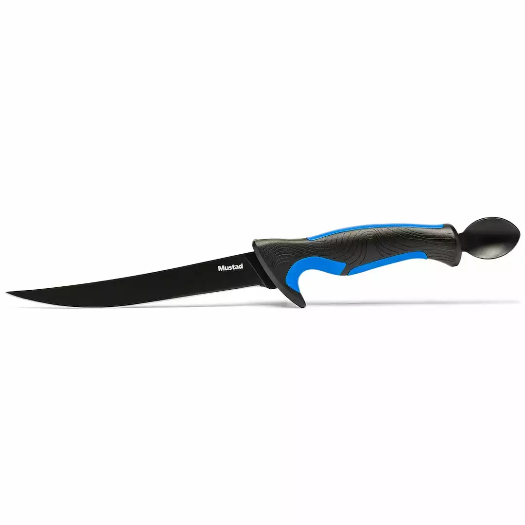 Mustad 7" Fillet Knife W/Spoon & Sheath - MT133 1 Mustad 7" Fillet Knife W/Spoon & Sheath - MT133
