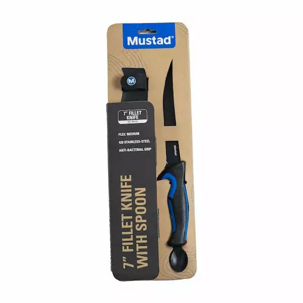 Mustad 7" Fillet Knife W/Spoon & Sheath - MT133 5 Mustad 7" Fillet Knife W/Spoon & Sheath - MT133